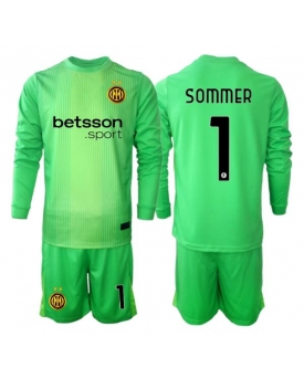 Billige Fotballdrakt Inter Milan Yann Sommer #1 Keeper Replika Tredjedraktsett Barn 2025-26 Langermet (med bukser)